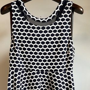 Pixley XL geometric dress stitch fix navy and white